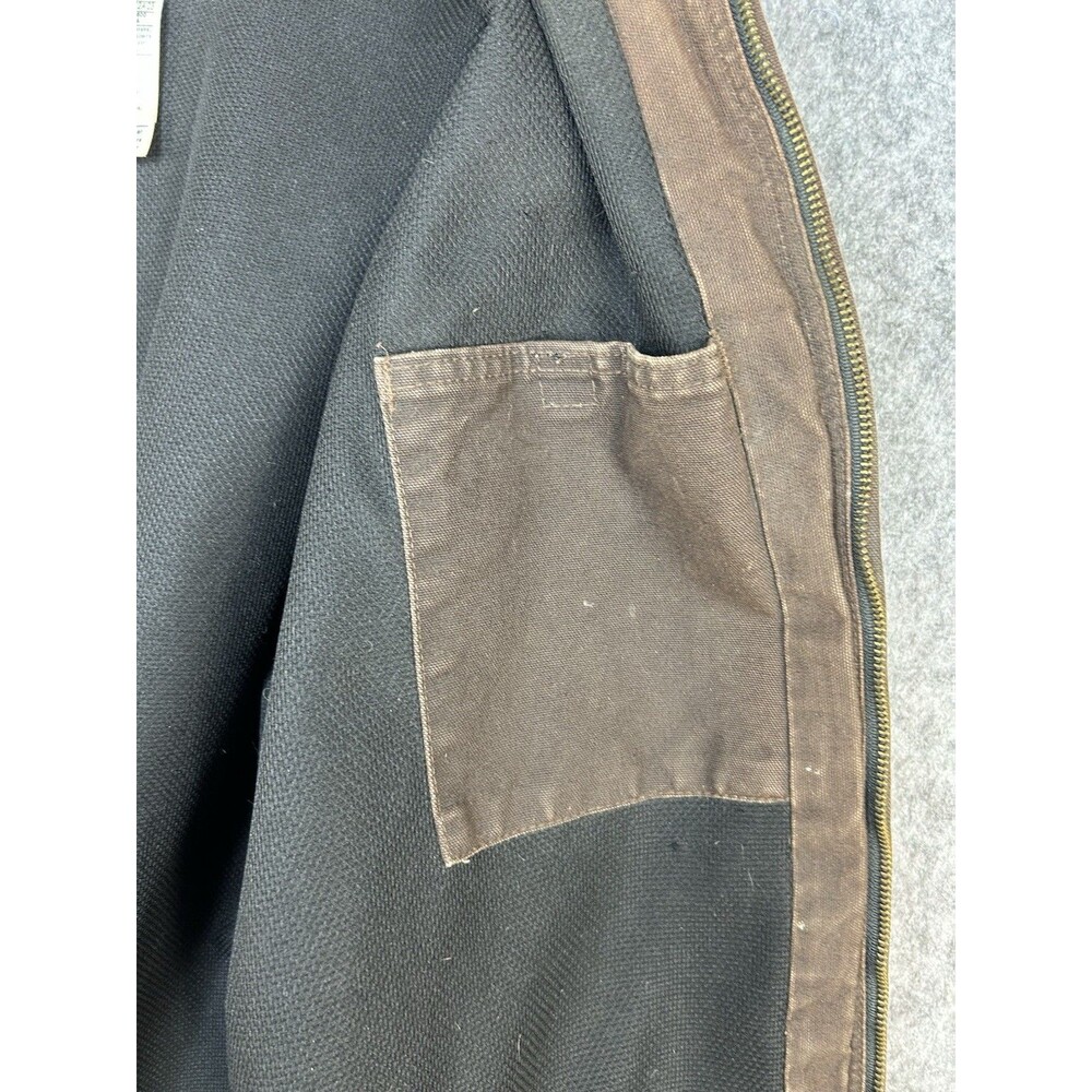 Vintage Carhartt Hooded Zip Up Jacket Mens Large RN# 14806 Brown - Picture 8 of 12